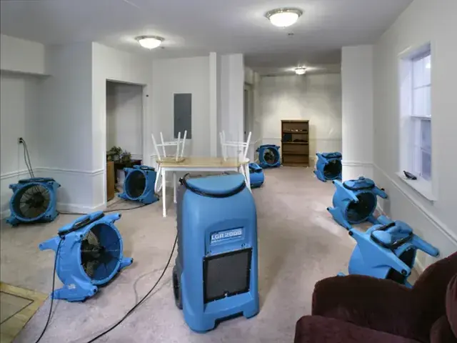 Dehumidifier running in a finished basement in a Peyton, CO home